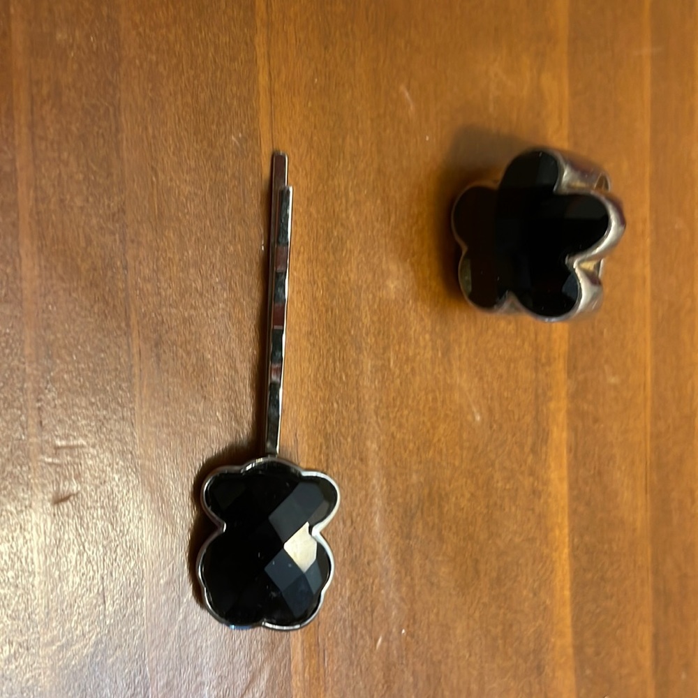 Tous ring and hair piece Onix
